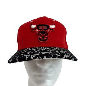 CHICAGO BULLS Mitchell n Ness Snapback Hat Red Embroidered Cap Hardwood Classics